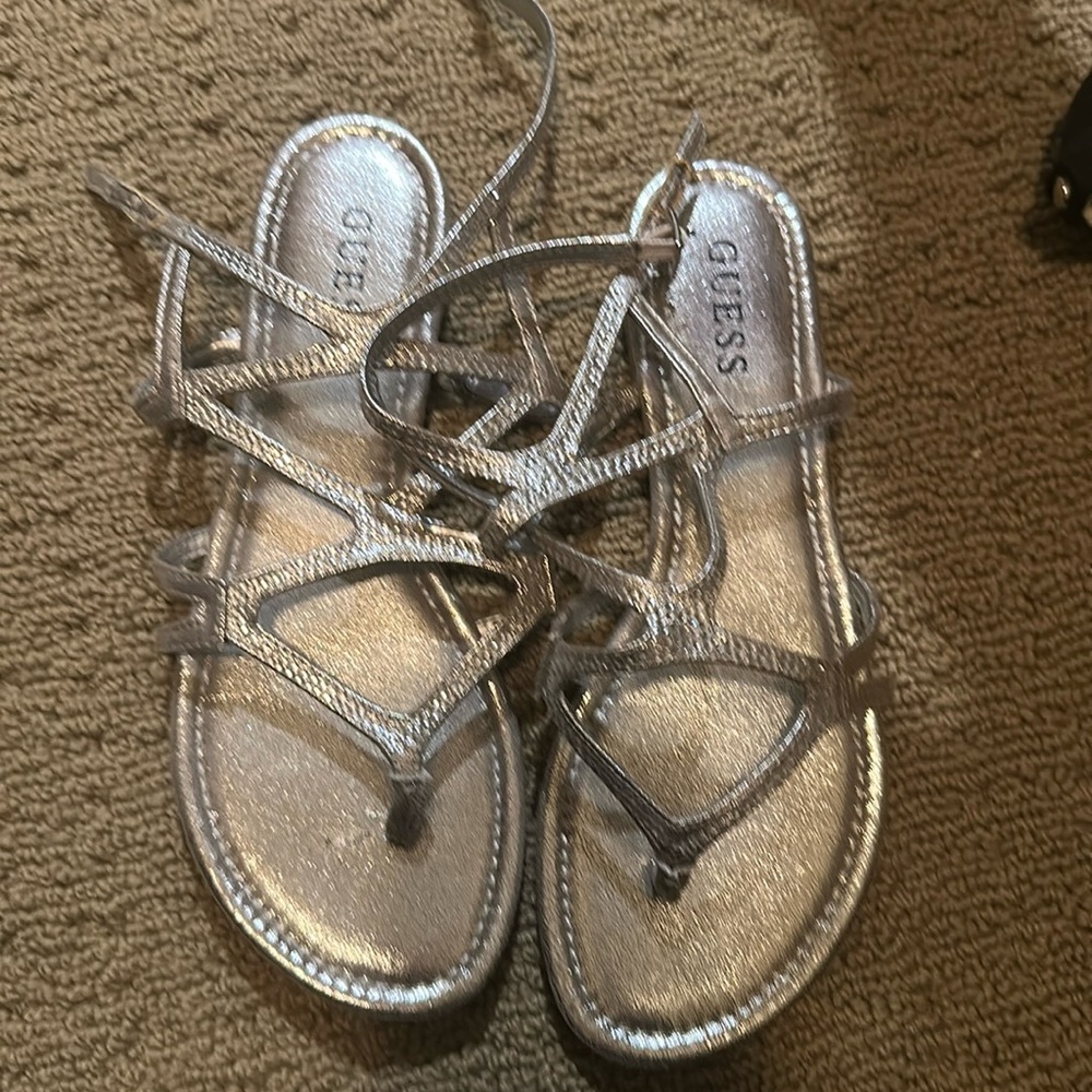 Guess silver sandals
